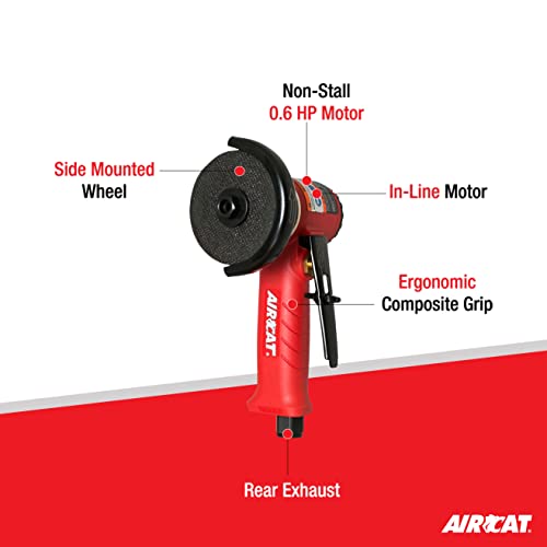 AIRCAT Pneumatic Tools 6525-A: .6 H 3-Inch In-Line Cut-Off Tool 18,000 RPM - Image 2
