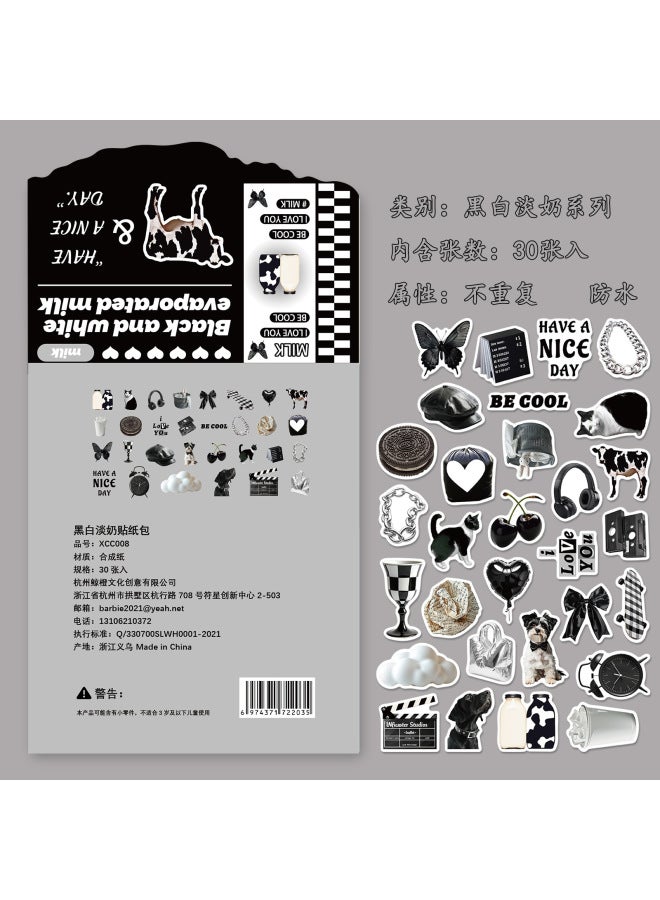 [sticker Pack Collection] Korean Retro Ink Cute Animal Dessert Food Girl's Heart Hand Account Sticker