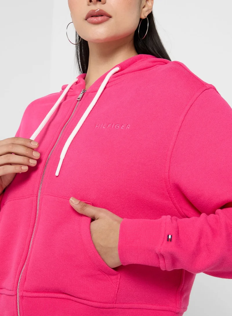 TOMMY HILFIGER Zip Through Knitted Hoodie