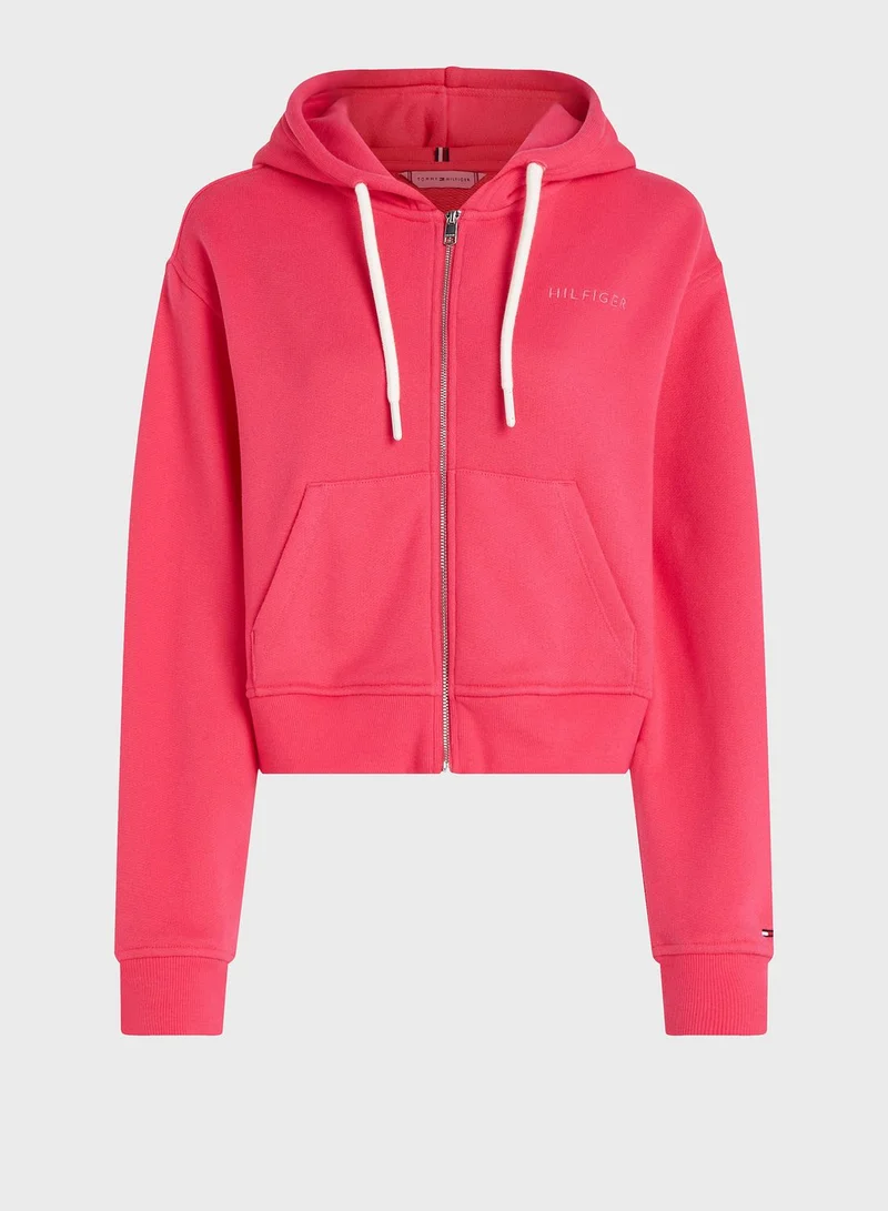 TOMMY HILFIGER Zip Through Knitted Hoodie