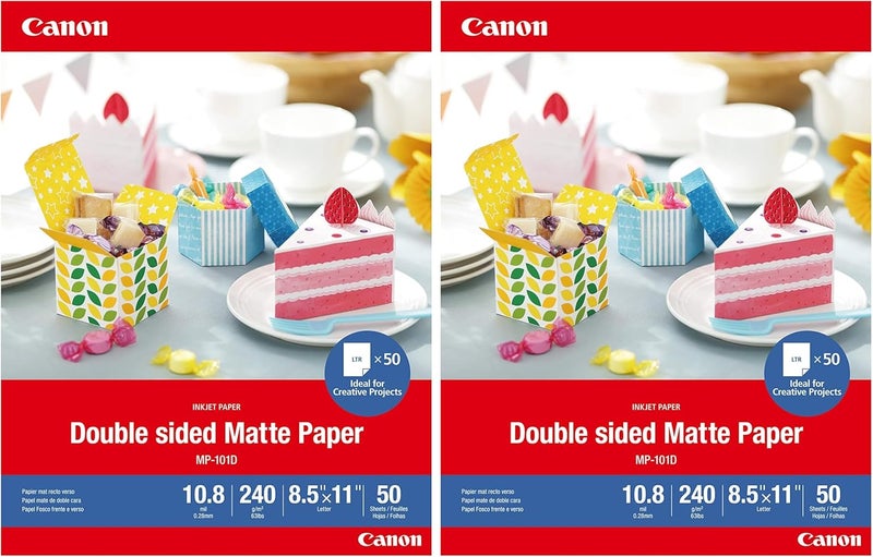 Double Sided Matte Photo Paper (8.5"X 11")- Perfect for Creative Projects and Crafts (Pack of 2)