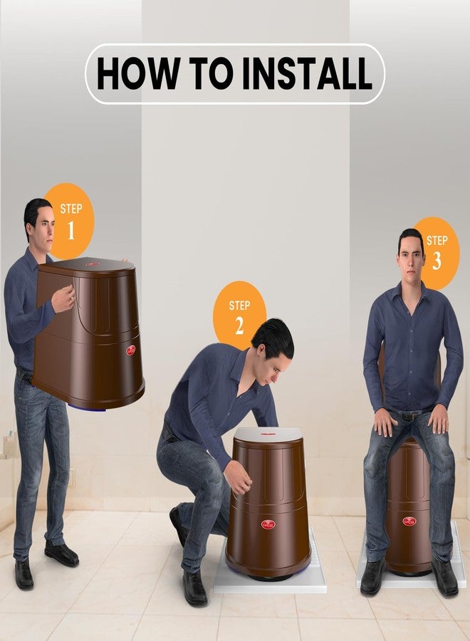 EASYCARE® Heavy Duty Portable Indian to Western Toilet Converter | Commode Stool for Patients, Adults, Elderly, Kids, Handicap | Portable Toilet Seat | Toilet Chair I Capacity Upto 125 Kgs - Image 5