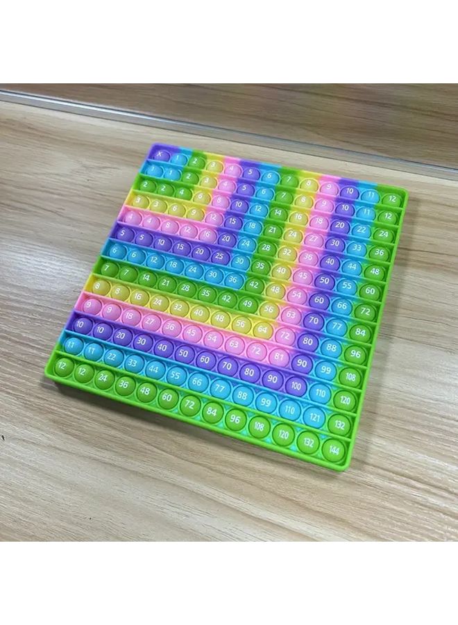 لعبة فقاعات تعليمية مخطط الضرب بألوان الماكرون 12x12 للأطفال والمعلمين - Image 3