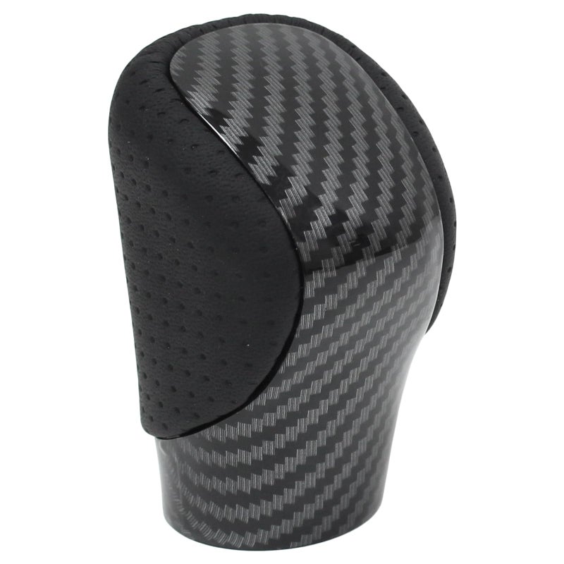MOTOKU Punched Black Leather Carbon Fiber Pattern Gear Shift Knob Shifter for Lexus is NX RC F RC350 GS200t RC200t ES300h ES350 GS450h GS350 RC300 IS300 GS300 NX300 RX350L RX450hL GX460 20142022