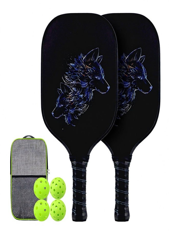 BOER Pickleball Set with 2 Pickleball Paddles 4 Pickleball Balls and 1 Carry Bag for Men Women - Image 1