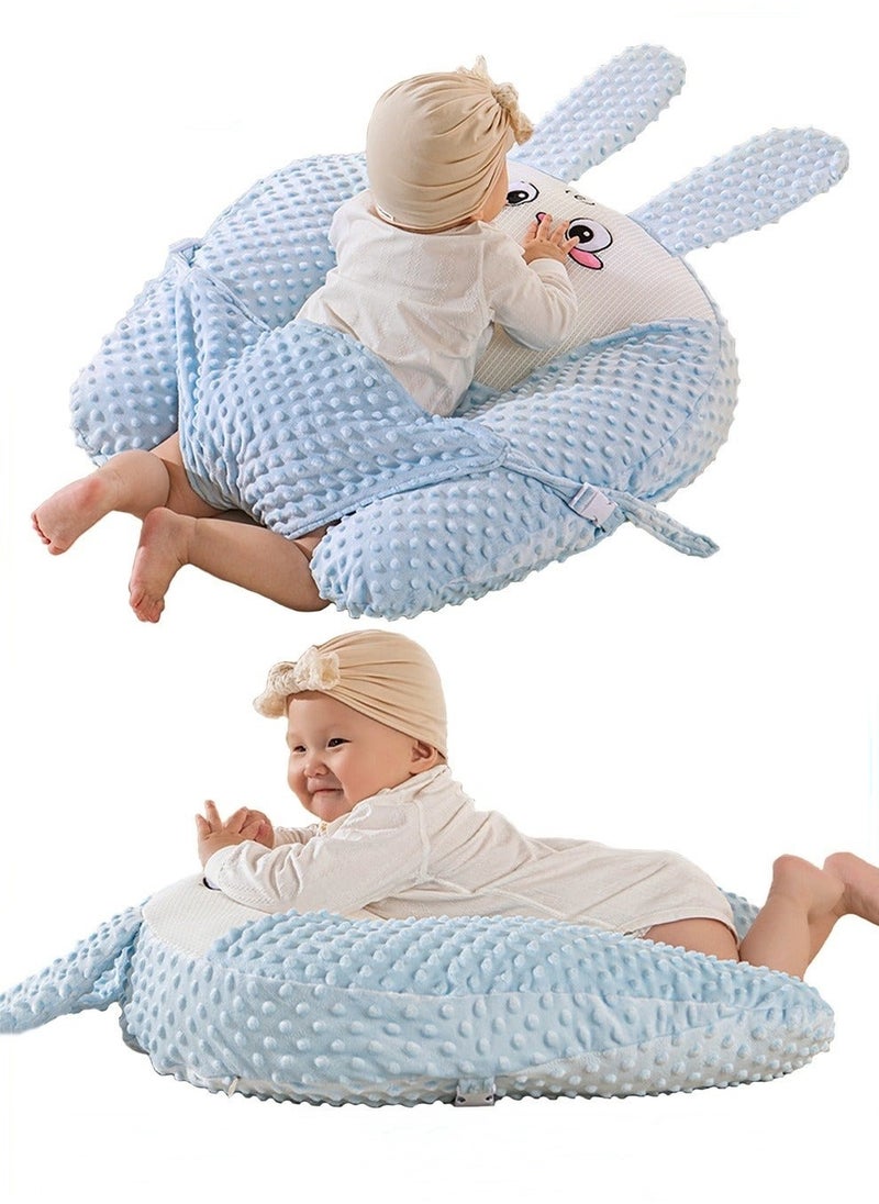 MIXDE Baby Nursing Pillow, Breastfeeding Pillows for Babies, Multifunctional Baby Exhaust Pillow, Nursery Pillows,  Toddler Look Up and Lying Pillows, Anti Reflux Babies Crib Headrest for Newborn and Infan  - Image 1