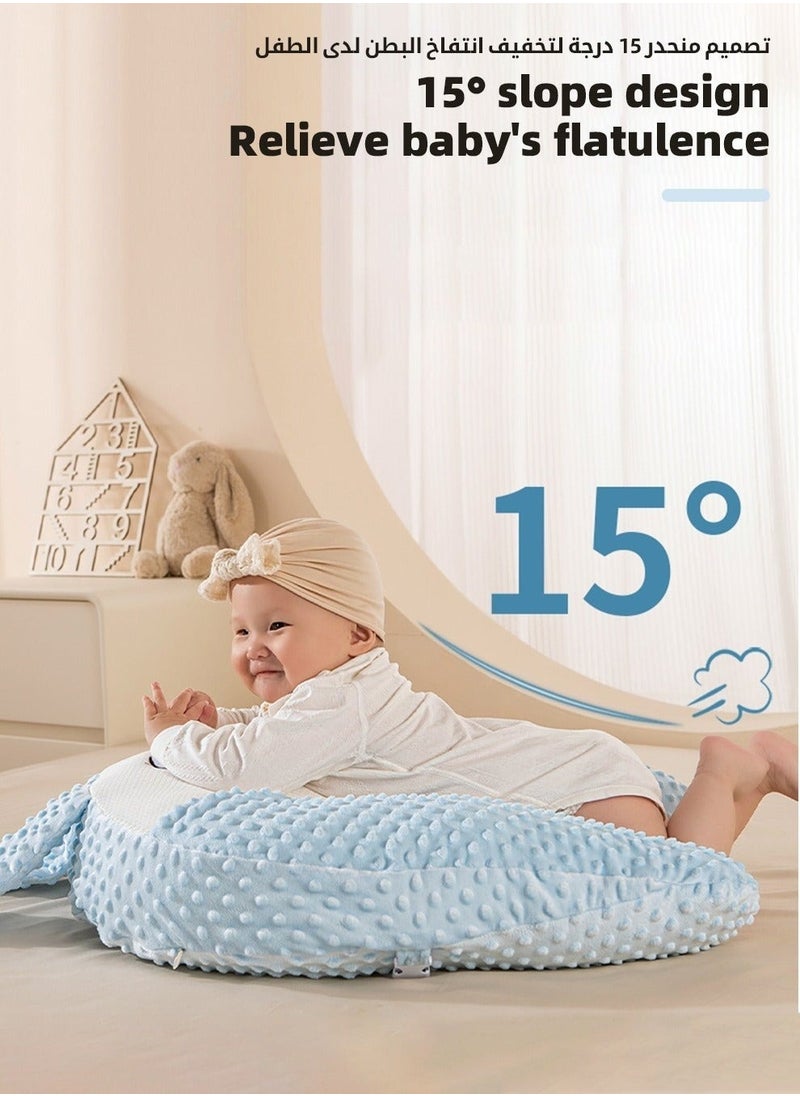 MIXDE Baby Nursing Pillow, Breastfeeding Pillows for Babies, Multifunctional Baby Exhaust Pillow, Nursery Pillows,  Toddler Look Up and Lying Pillows, Anti Reflux Babies Crib Headrest for Newborn and Infan  - Image 3