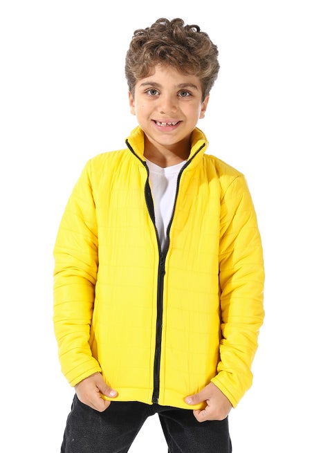 جاكيت مبطن مقاوم للماء للأولاد مع فرو