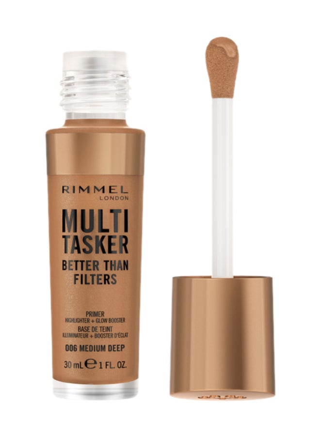 RIMMEL LONDON برايمر للوجه متعدد المهام أفضل من المرشحات، معزز للتوهج وهايلايتر - 006 - متوسط عميق 30 مل  - Image 1