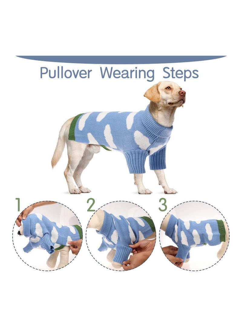 Dog Sweaters Warm Clothing Knitted Jumpers Cute Dog T-Shirts 2-Legged Vest Cozy Soft Turtleneck Coats for Fall and Winter Cold Weather Ideal Gift for Pet in New Year  - Image 4