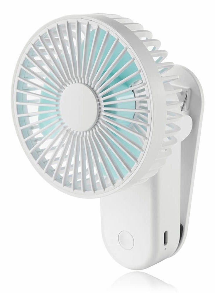 Excefore USB Desk Fan with Magnetic Clip, Mini Clip on Fan, Portable Cooling Fan with 3 Speed,180° Adjustable USB Fan, Personal Quiet Electric Fan for Home Office Camping (White) - Image 1