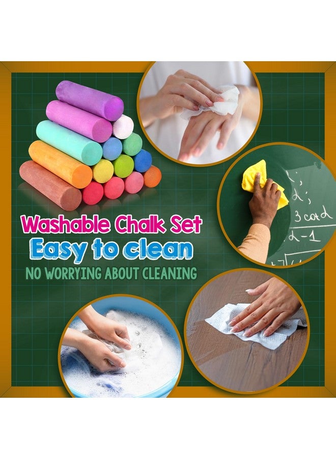 SMALL FISH 160Pcs Sidewalk Chalks Set In 16 Colors: Jumbo Washable Drawing Chalk For Kids Outdoor Art, Non-Toxic Dustless Colored Giant Box Chalkboard Chalk For Toddler Painting On Blackboard, Playground, Party - Image 5