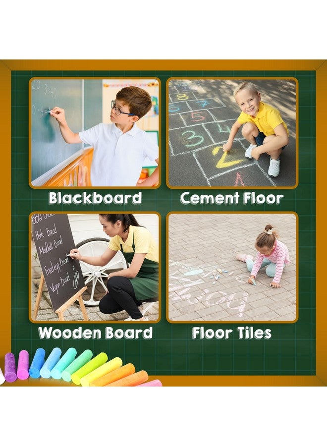 SMALL FISH 160Pcs Sidewalk Chalks Set In 16 Colors: Jumbo Washable Drawing Chalk For Kids Outdoor Art, Non-Toxic Dustless Colored Giant Box Chalkboard Chalk For Toddler Painting On Blackboard, Playground, Party - Image 4