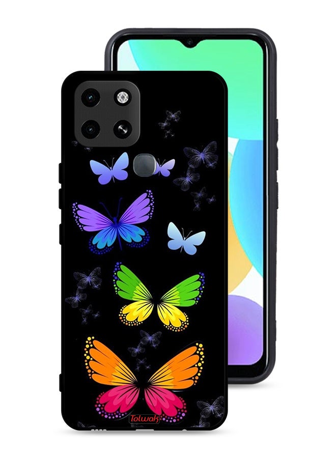 Tolwak Infinix Smart 6 Protective Case Cover Colorful Butterflies - Image 1
