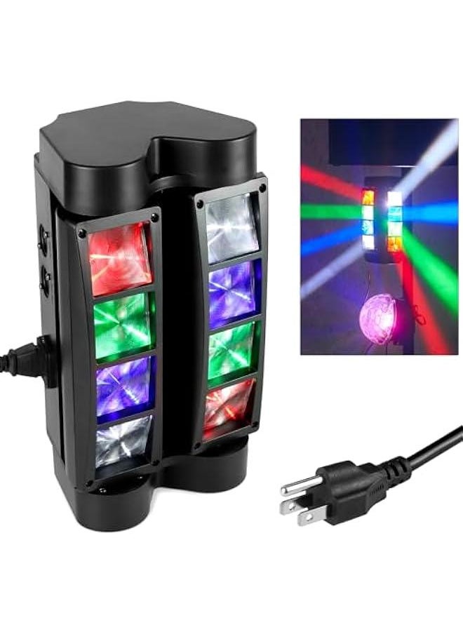 Arabest Spider Moving Head DJ Lights, 8 x 3W RGBW Beam Spider Stage Light, 540 Degree XY Axis with 4 Lighting Modes, Sound Activated DMX512 for Disco, Karaoke, Party, Stage, DJ Events  - Image 1