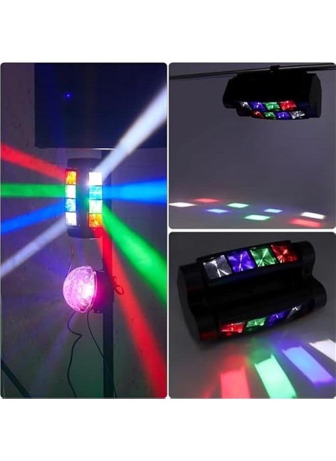 Arabest Spider Moving Head DJ Lights, 8 x 3W RGBW Beam Spider Stage Light, 540 Degree XY Axis with 4 Lighting Modes, Sound Activated DMX512 for Disco, Karaoke, Party, Stage, DJ Events  - Image 2