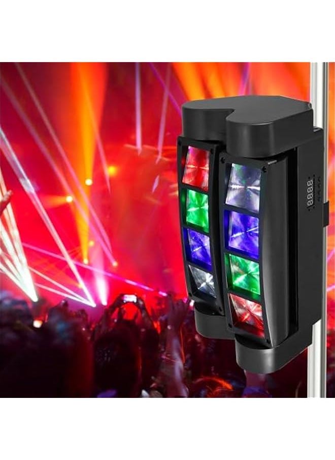 Arabest Spider Moving Head DJ Lights, 8 x 3W RGBW Beam Spider Stage Light, 540 Degree XY Axis with 4 Lighting Modes, Sound Activated DMX512 for Disco, Karaoke, Party, Stage, DJ Events  - Image 3