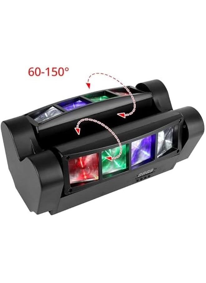 Arabest Spider Moving Head DJ Lights, 8 x 3W RGBW Beam Spider Stage Light, 540 Degree XY Axis with 4 Lighting Modes, Sound Activated DMX512 for Disco, Karaoke, Party, Stage, DJ Events  - Image 4