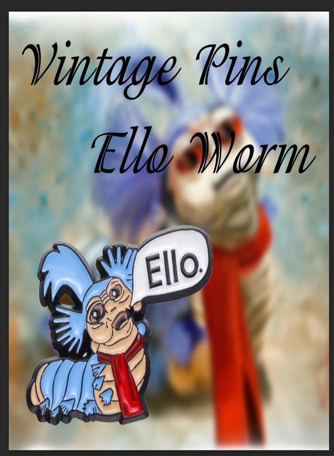 DAYANEY Ello Worm Vintage Lapel Pins, Enamel Hat Pins for Backpacks Brooches and Pin as Funny Enamel Pin, Cool Bag Badge for Ello Worm Vintage Merch for Women/Men - Image 5