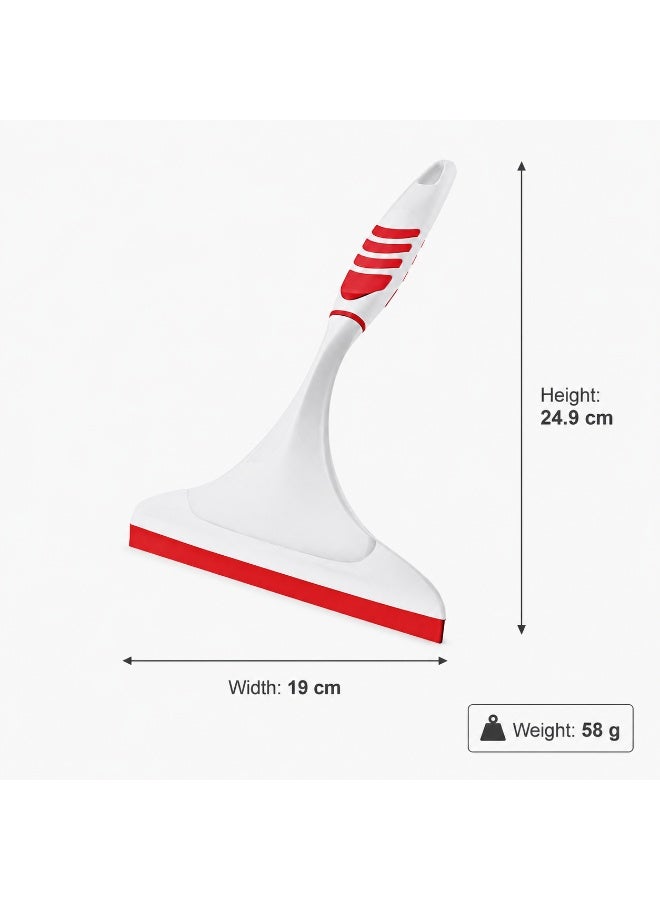 Titiz Plastik ممسحة زجاج يدوية للحمام بلاستيك بمقبض مريح وخفيفة للزجاج والشبابيك والمرايات والبلاط (أحمر) - Image 5