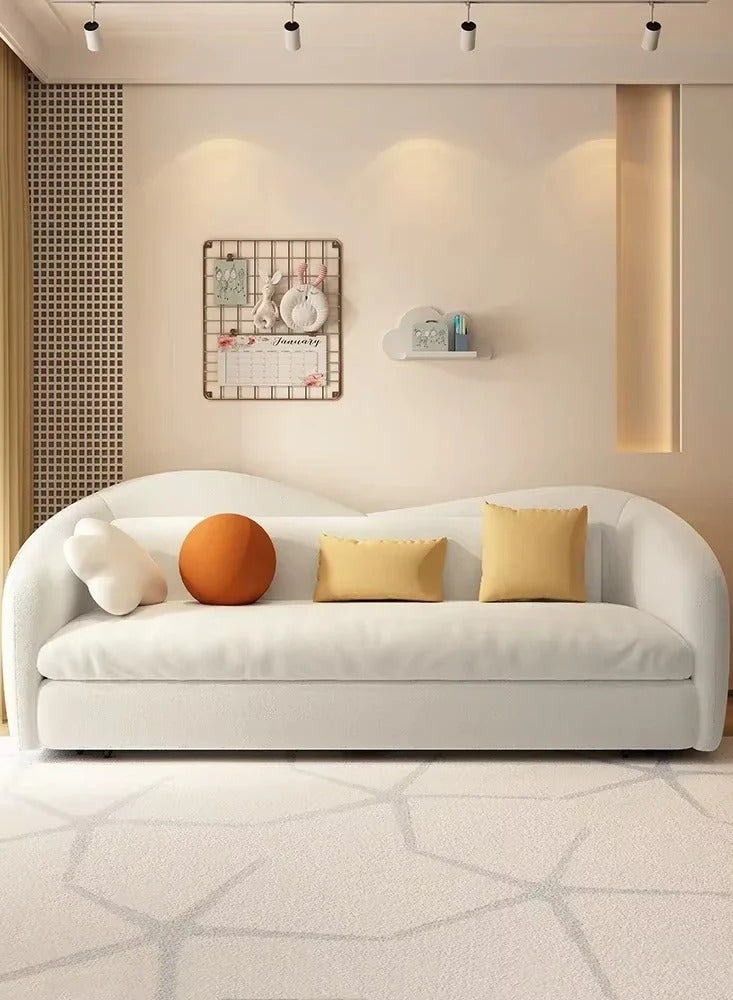 أيه دابليو دي كنب سحابي متحول إلى سرير – تصميم عصري مريح بآلية سحب – تنجيد قماشي – مثالي لغرف المعيشة والضيوف - مقاس 150  - Image 1
