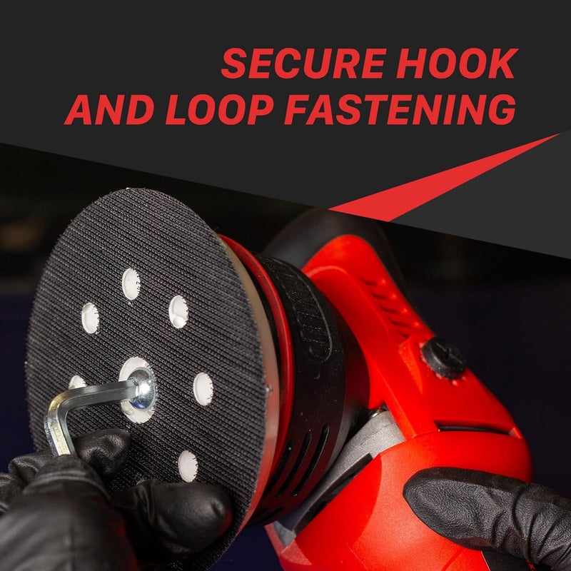 MaxShine 6” Universal Hook & Loop Dual Action Backing Plate | Fits Polishers with 5/16” Thread | Supports Up to 10,000 OPM | Compatible with All Dual Action Polishers for Buffing & Polishing Pads - Image 5