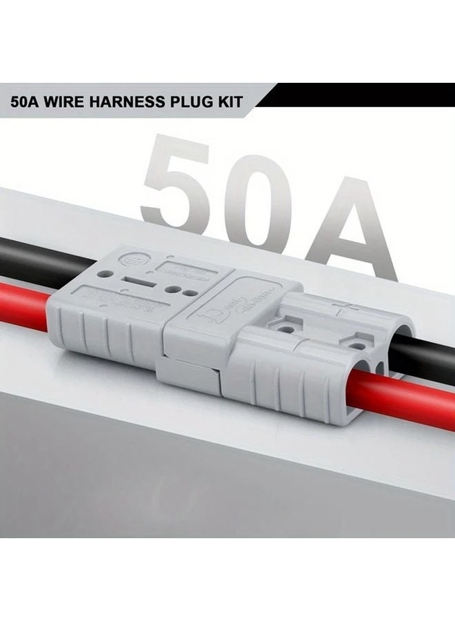 Heavy Duty 50A Grey Anderson Plug With Cable Pc Material For Forklifts Vehicles Charging Stations - Image 2