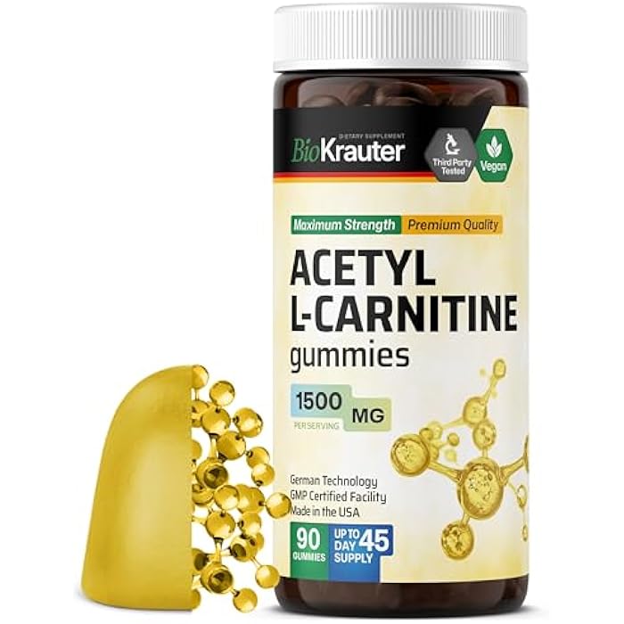acetyl l carnitine gummies BIO KRAUTER BIO KRAUTER Acetyl L Carnitine Gummies - 1500 mg Strength - 90  Vegan Chews - Amino Acid Acetyl L Carnitine Supplement - Pectin-Based,  Non-GMO | Best Price Bahrain