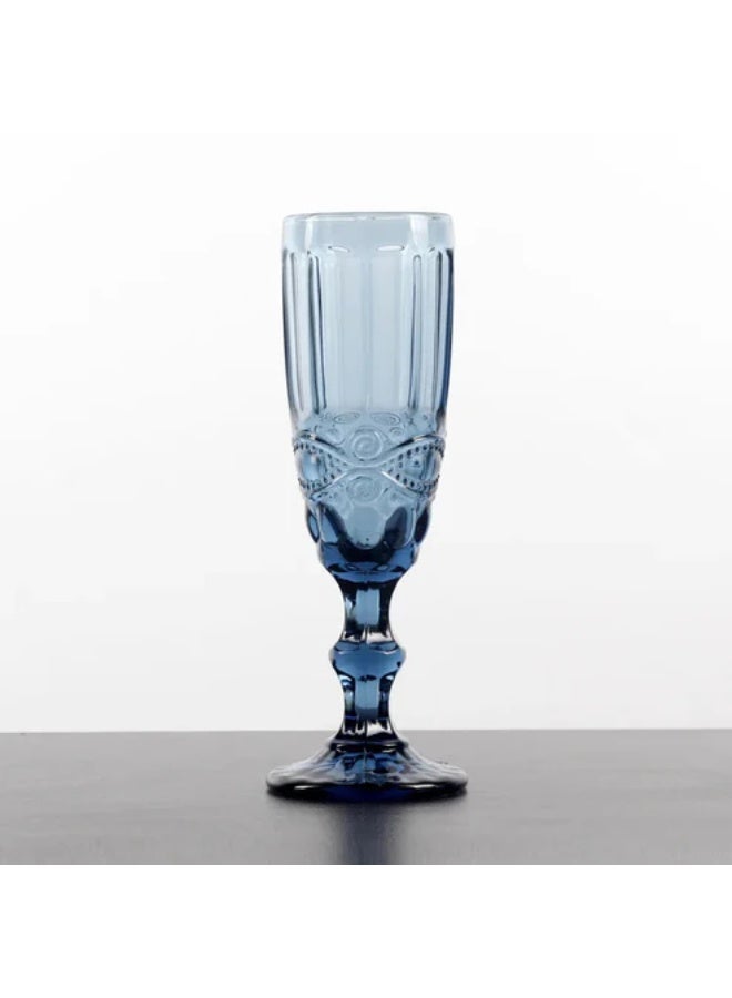 Caden Blue Flute Glasses - Set of 6 pieces