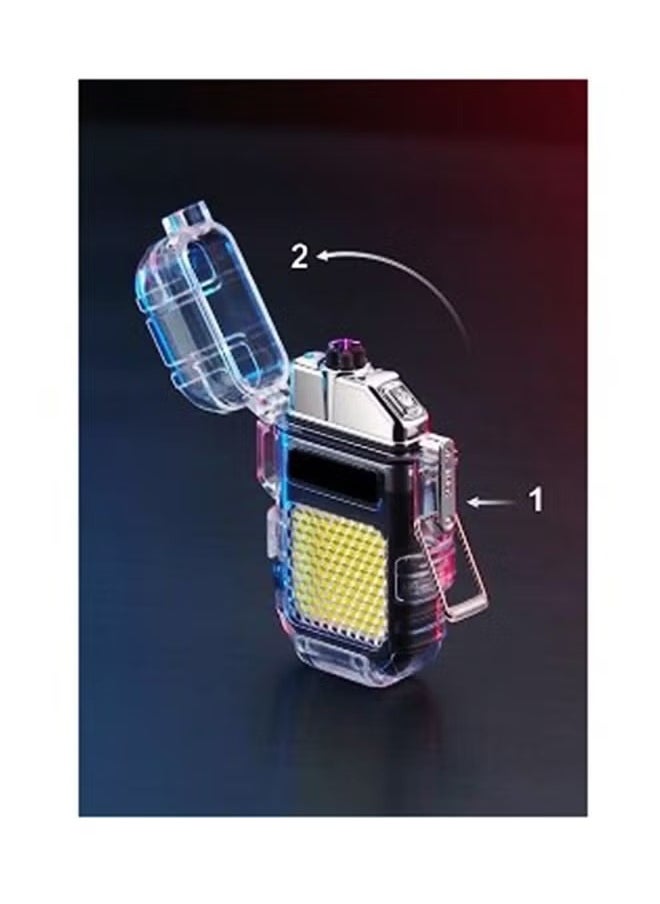 ACLIX Rechargeable Colourful Lighter with Transparent Case & Waterproof ARC Electric USB Camping Flash light  - Image 3