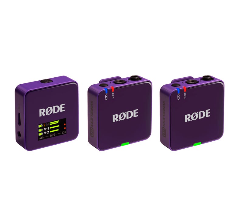 رود RODE Wireless GO Gen 3 Compact Digital Wireless Microphone System – PURPLE WIGOGEN3PUR PURPLE - Image 1