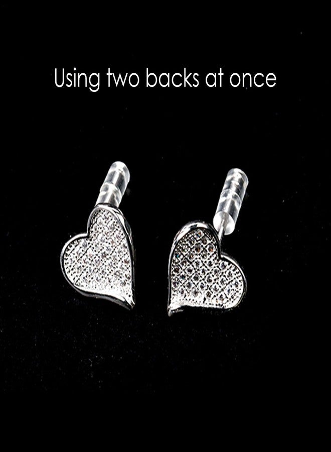 Melimarry Clear Silicone Earring Backs, 200 Pack Hypoallergenic Replacement Stoppers for Stud, Post, Hoop, Fishhook Earrings - Image 5