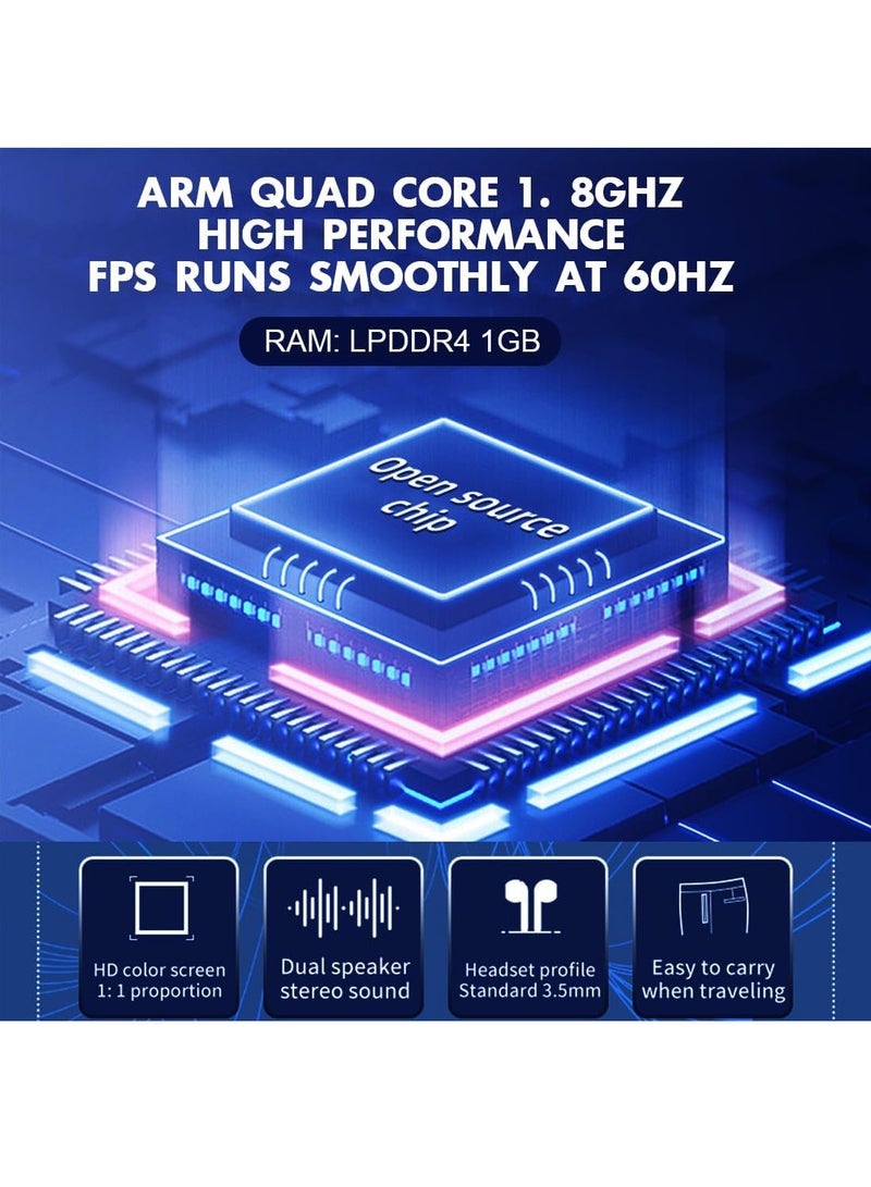 Powkiddy RGB30 Handheld Game Console 4.0 inch Pro Retro Games Consoles Classic Video Games System Built-in Rechargeable Battery Gaming Consoles (Black, 128G) - Image 4