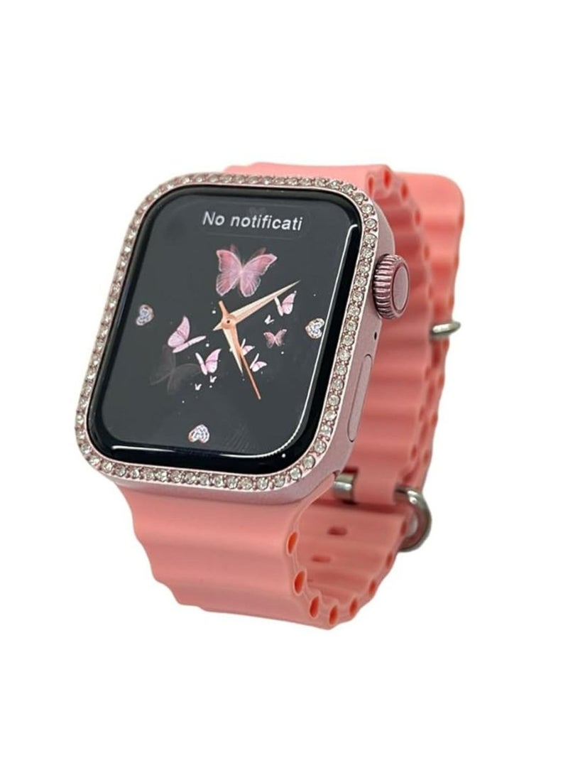 modio MW19 Mini Smart Watch With 36mm Display 4 Pair Straps Necklace and Bracelate Designed For Womens  - Image 1