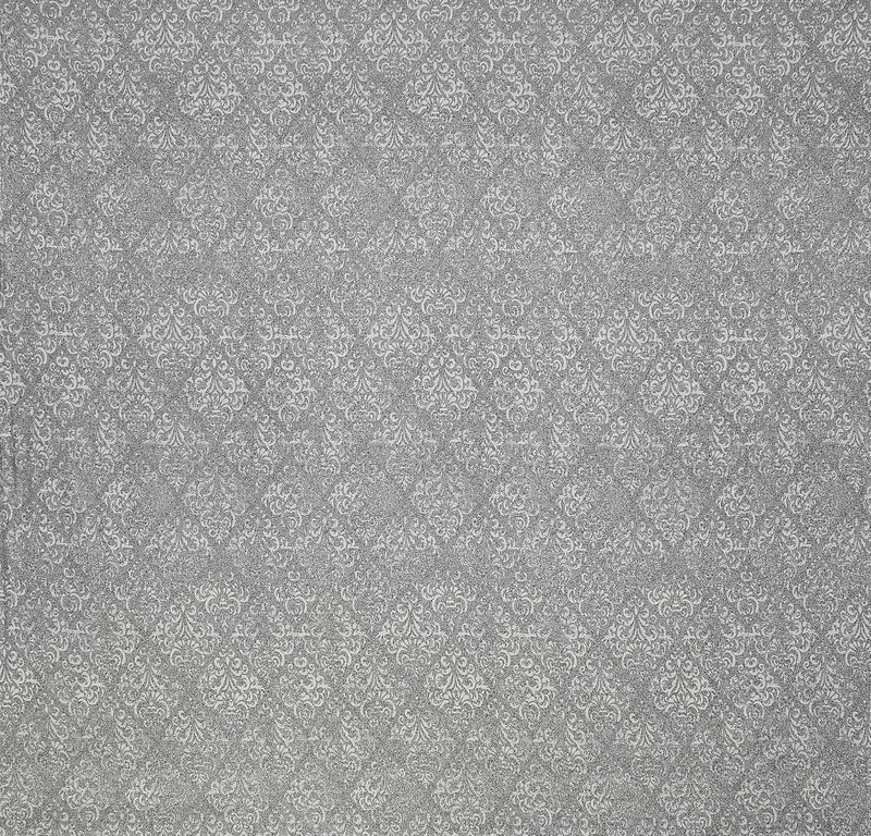 LCF Luxmi Cotton Fabrics | Deisgner Frill Decorative Printed Diwan Set (1 Diwan Flat Sheet, 2 Designer Frill Decorative Bolster Covers, 5 Designer Frill Decorative Cushion Covers) (Grey) - Image 5