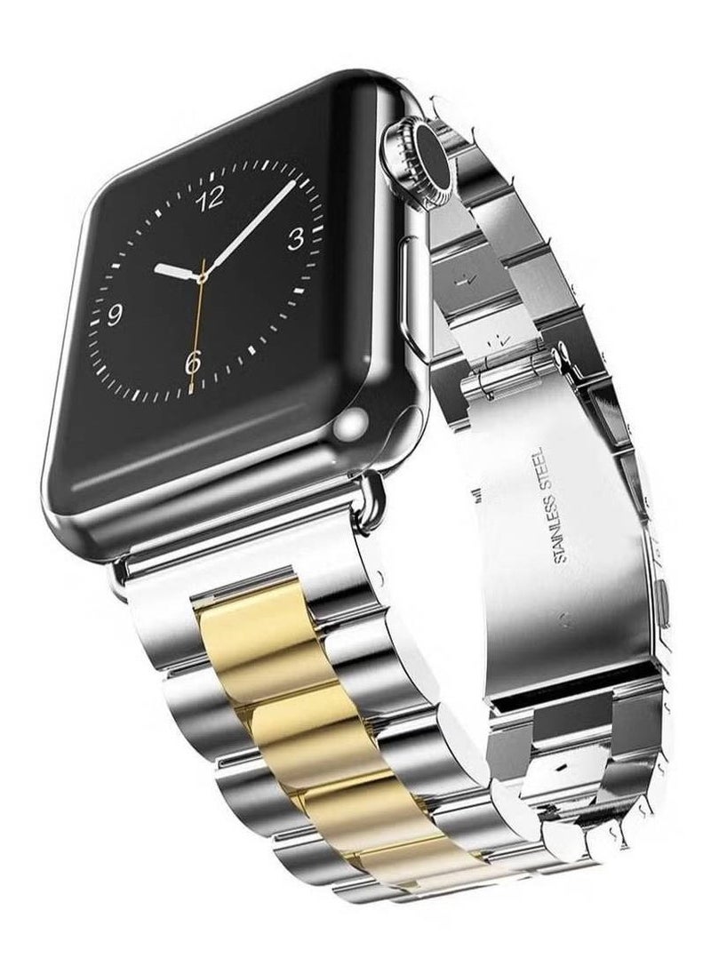 Generic - Stainless Steel Strap Metal Bracelet for Apple Watch Series 6/5/4/3/2/SE - 44/42 mm - Image 1