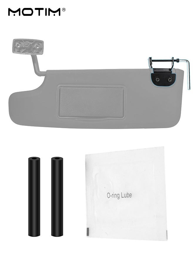 موتيم 2 عبوة طقم أنبوب إصلاح حاجب الشمس يناسب جيب رانجلر JKK JKU 2007 إلى 2017، إكسسوارات بديلة ومثبتة ومشدودة بدون انزلاق، طقم إصلاح حاجب الشمس من جانب السائق والراكب - Image 2
