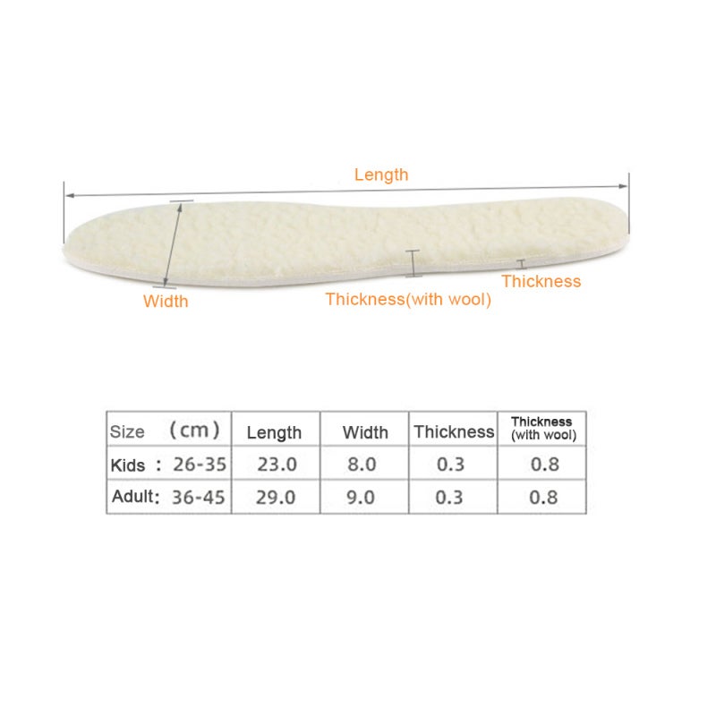 Warm Wool Insoles EU 26-35: Toasty Freezing Temperature Protection - Soft Latex Foam Base Comfort, Odor Reducing Moisture Absorption Winter Shoe Inserts for Cold Weather Outdoor Activities, Kids Foot - Image 4