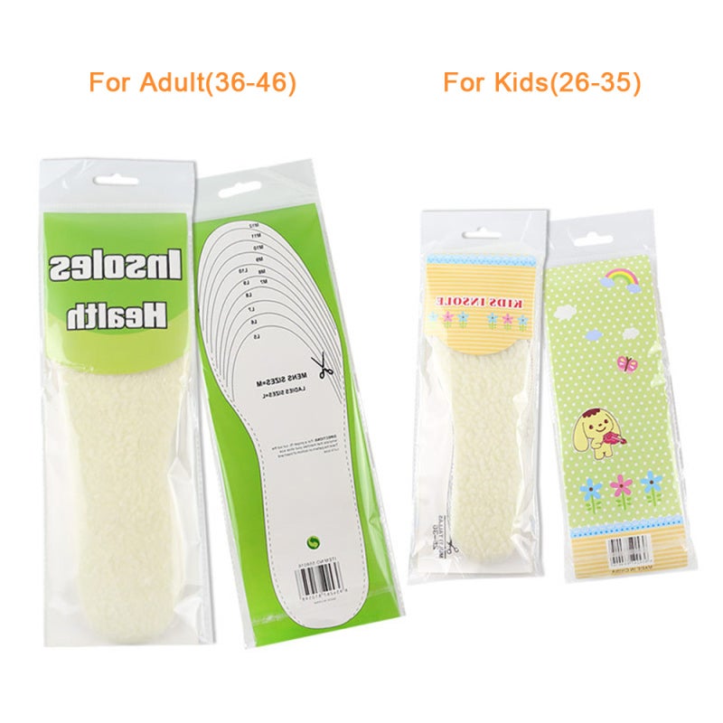 Warm Wool Insoles EU 26-35: Toasty Freezing Temperature Protection - Soft Latex Foam Base Comfort, Odor Reducing Moisture Absorption Winter Shoe Inserts for Cold Weather Outdoor Activities, Kids Foot - Image 5