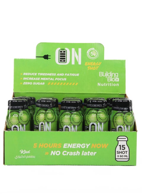 ON Energy Shot -  KIWI  (Pack of 15 Servings)