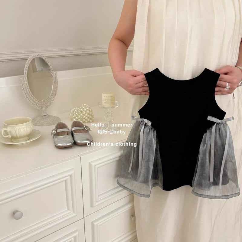 Girls Black Swan Princess Dress - Image 1