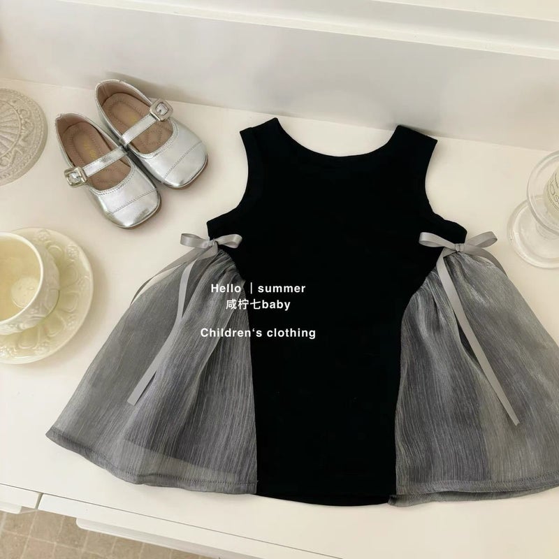 Girls Black Swan Princess Dress - Image 3