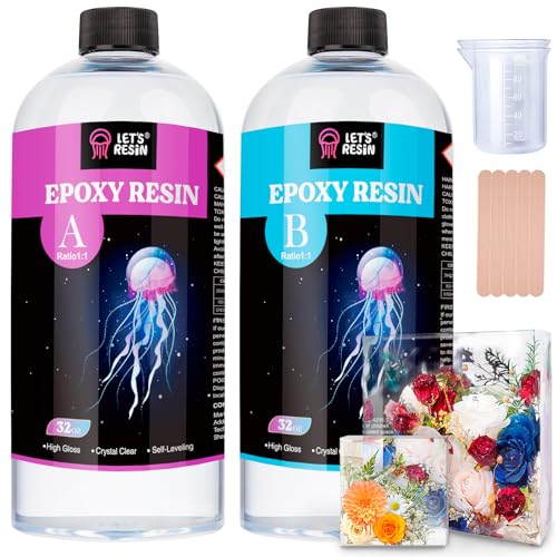 LET'S RESIN 1/2 Gallon Casting Epoxy Resin,Bubble Free & Crystal Clear Epoxy Kit,2 Part Resin and Hardener for Jewelry Making,Crafts,Art - Image 1