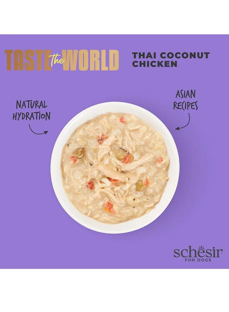 Schesir Pack of 8 Taste The World Dog Wholefood - Thai Coconut Chicken 8x150g - Image 3