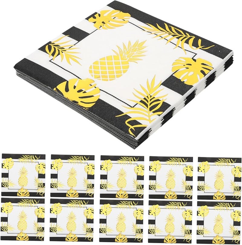 Gold Foil Printed Disposable Wedding Napkins 40pcs Soft Party Tissues for Table Decoration - Image 2