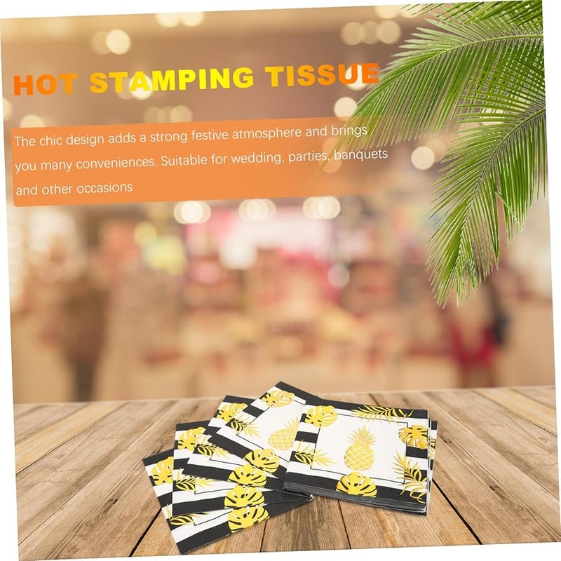 Gold Foil Printed Disposable Wedding Napkins 40pcs Soft Party Tissues for Table Decoration - Image 5