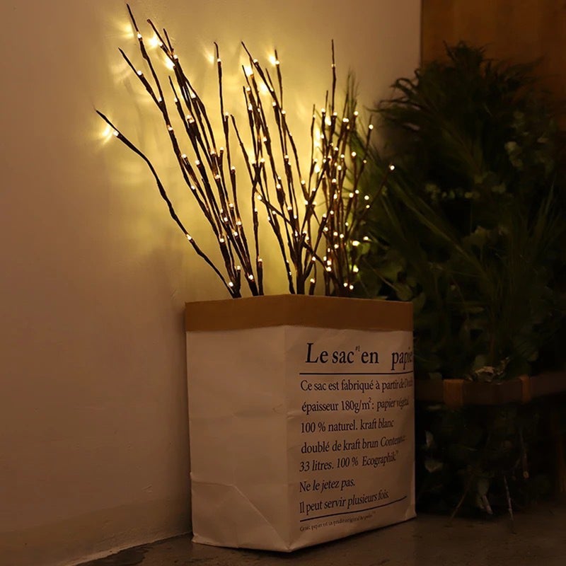 🏠 مصباح غصن LED للزينة المنزلية وعيد الميلاد بدون بطارية 2 قطع - Image 5