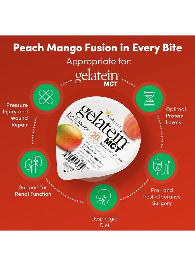 Medtrition Gelatein MCT Peach Mango: 20 grams of protein. Ideal for swallowing difficulties and fluid restricted diets. Great pre or post-workout snack (Pack of 12) … - Image 4