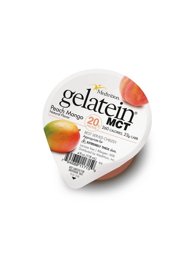 Medtrition Gelatein MCT Peach Mango: 20 grams of protein. Ideal for swallowing difficulties and fluid restricted diets. Great pre or post-workout snack (Pack of 12) … - Image 1