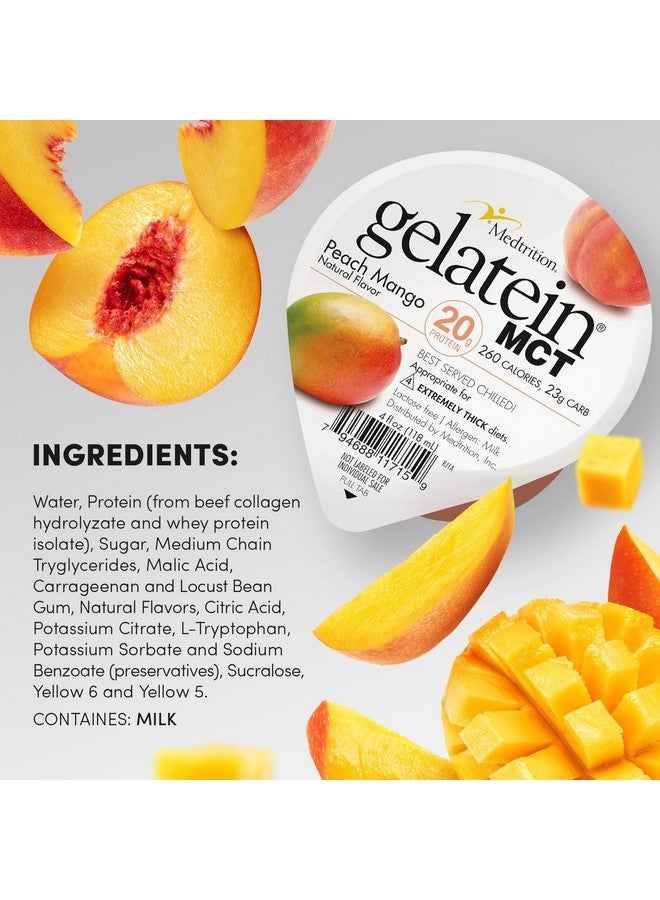 Medtrition Gelatein MCT Peach Mango: 20 grams of protein. Ideal for swallowing difficulties and fluid restricted diets. Great pre or post-workout snack (Pack of 12) … - Image 3